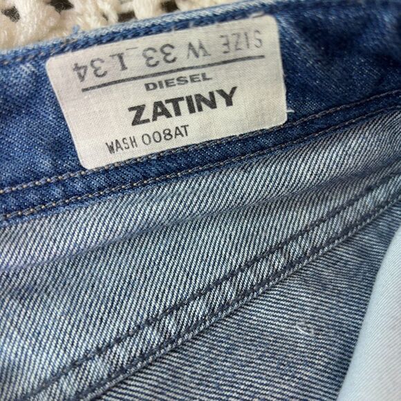 Diesel Men's Zatiny Bootcut Jeans, 29x30.5, Blue Wash 008AT, Button Fly‎ Denim - Picture 11 of 16